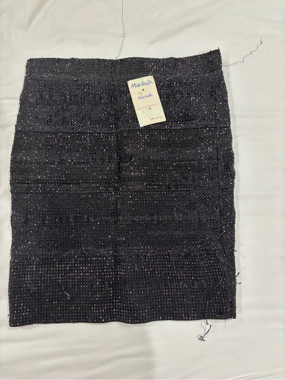 Monteau Black Tweed Pencil Skirt